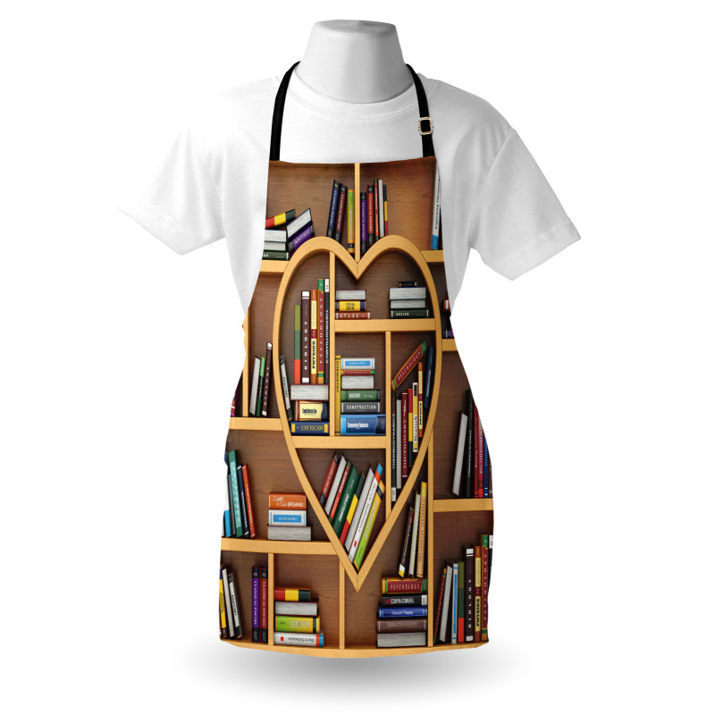 Love Reading Books Heart Apron