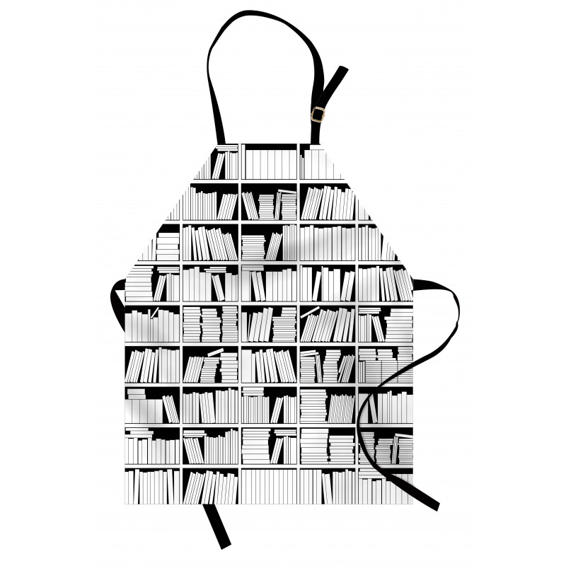 Monochromatic Bookshelves Apron