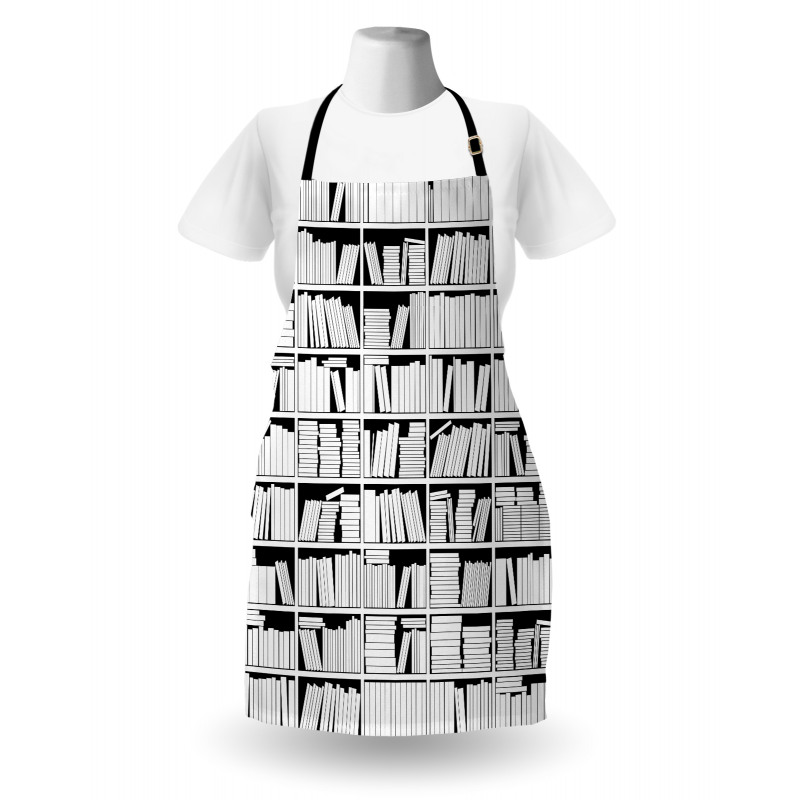 Monochromatic Bookshelves Apron