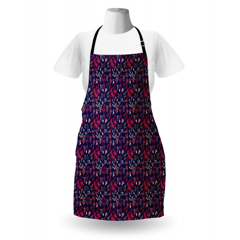 Bamboo and Flowers Art Apron