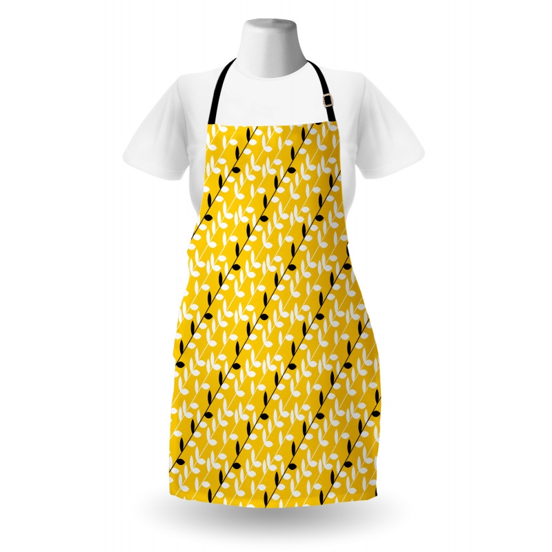 Diagonal Leaf Pattern Apron