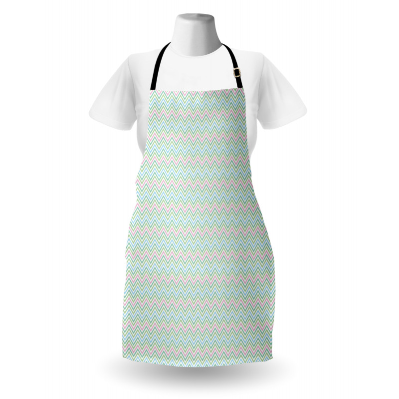 Zigzags Pastel Tones Apron