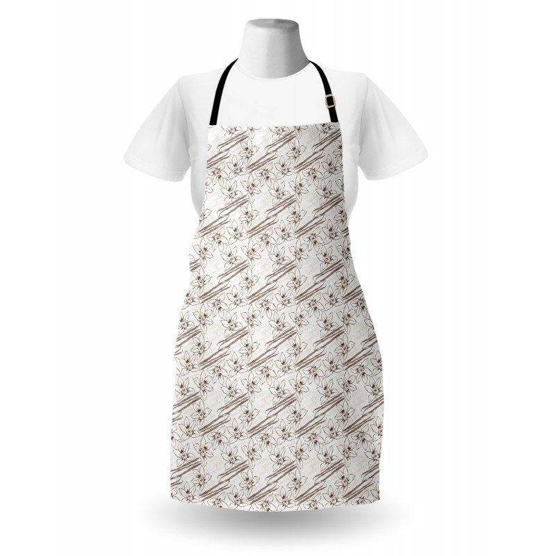 Pods and Flowers with Text Apron