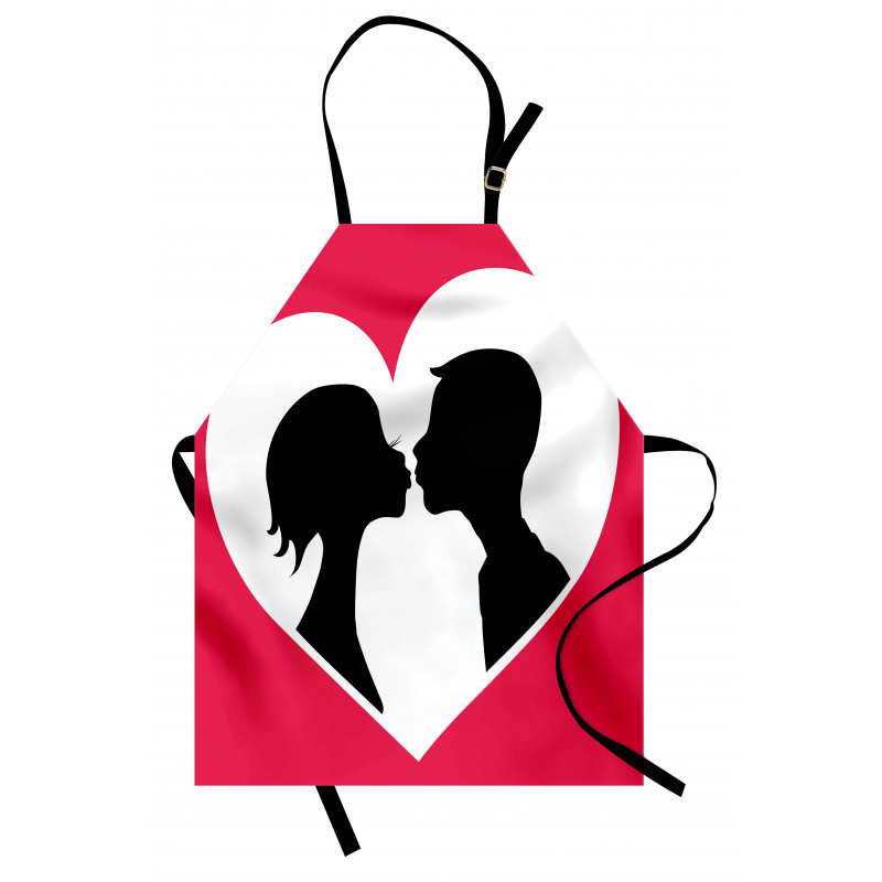 Couple Silhouette in Heart Apron