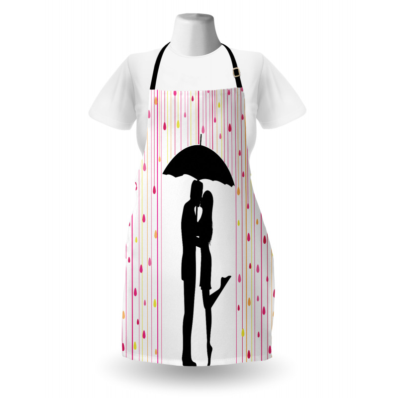 Couple Umbrella Romance Apron