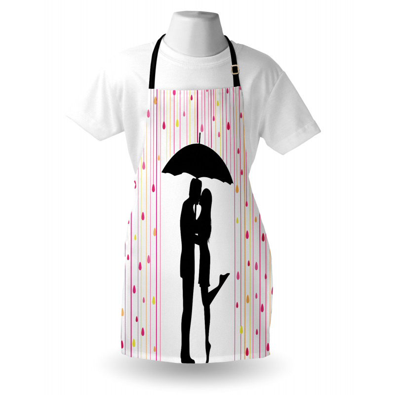 Couple Umbrella Romance Apron