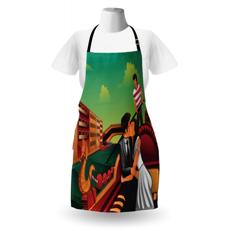 Romantic Couple on Gondola Apron