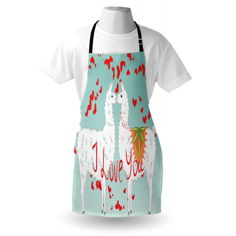 Lover Llamas and Hearts Apron