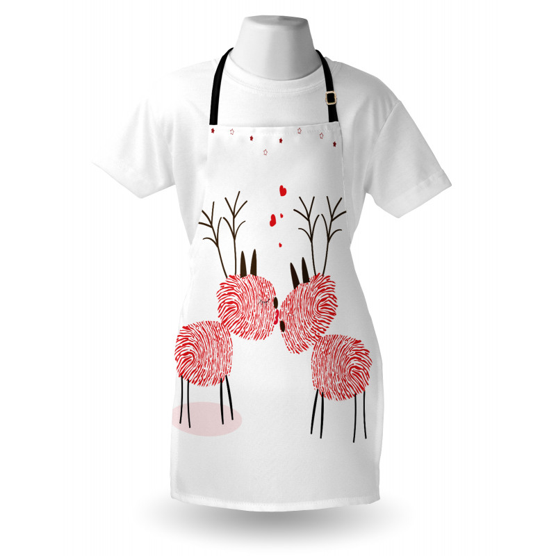 Reindeer with Finger Prints Apron