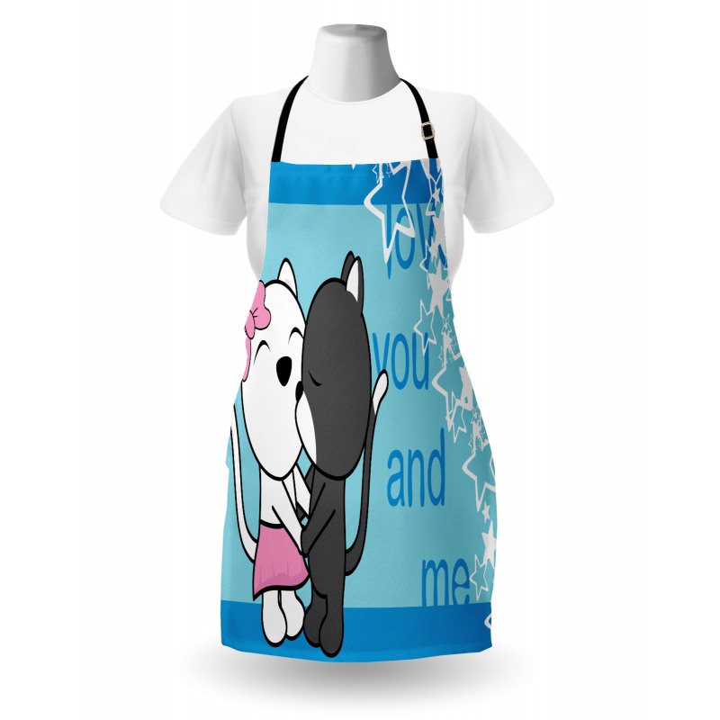 Love You and Me with Cats Apron