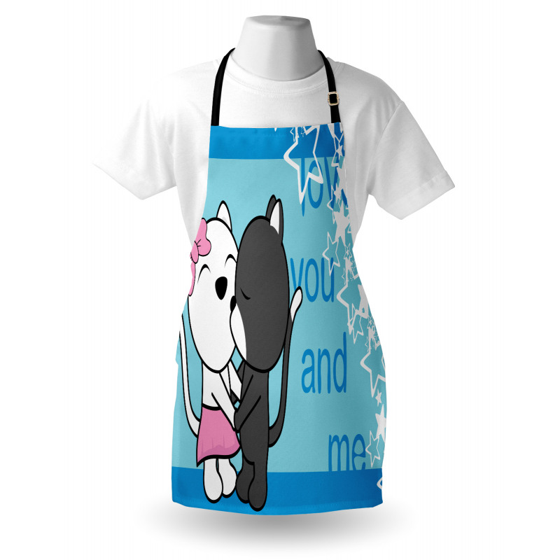 Love You and Me with Cats Apron