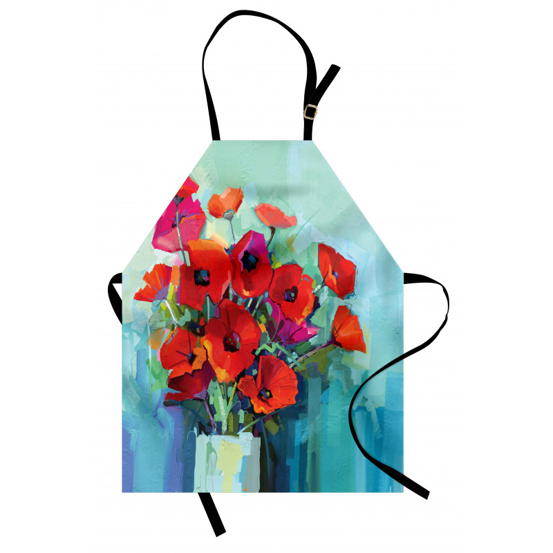 Poppy Flowers in Vase Apron