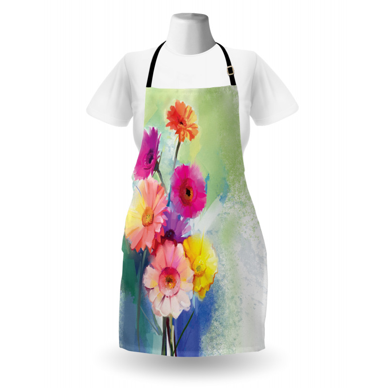 Gerbera Flowers Art Apron