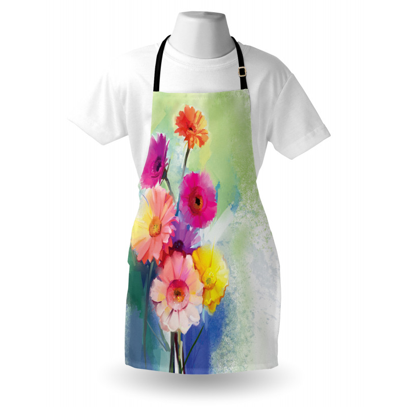 Gerbera Flowers Art Apron