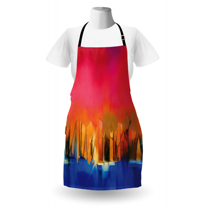 Vivid Abstract Scene Apron