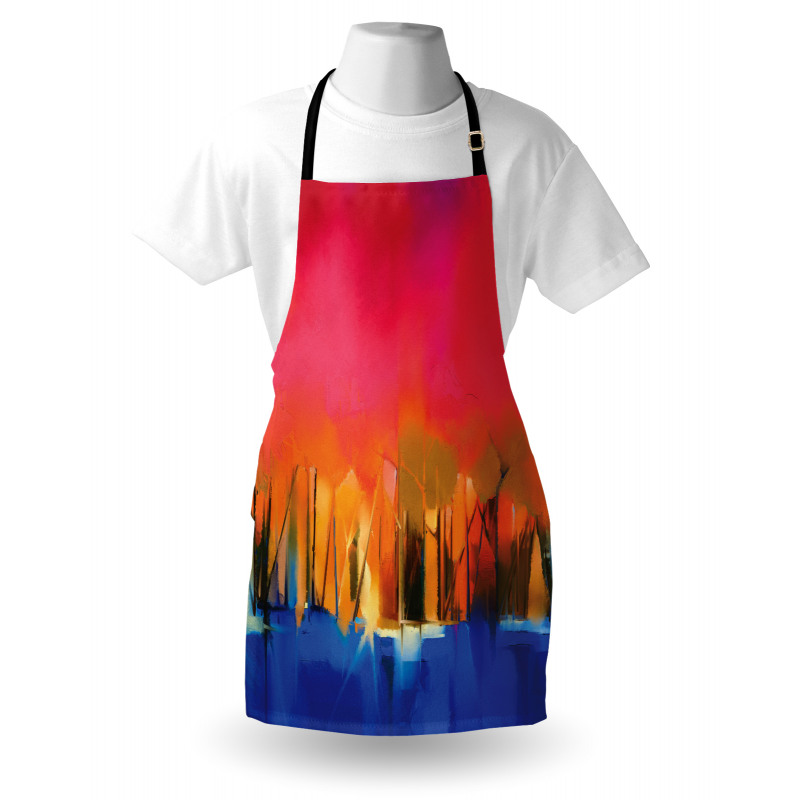 Vivid Abstract Scene Apron