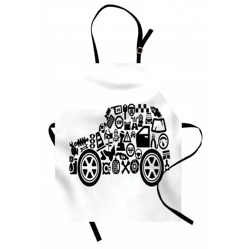 Car Shape Pictograms Apron