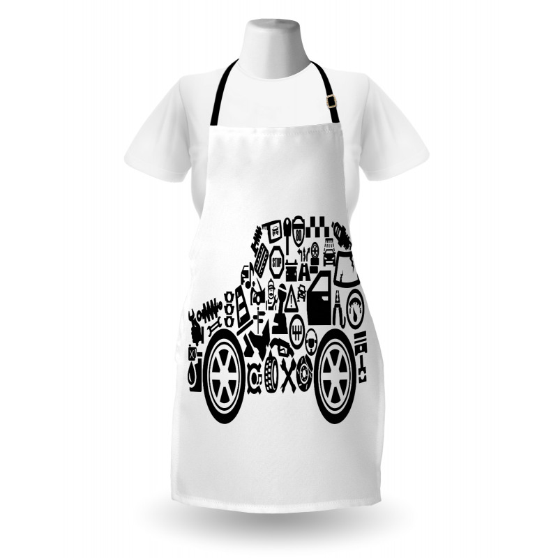 Car Shape Pictograms Apron