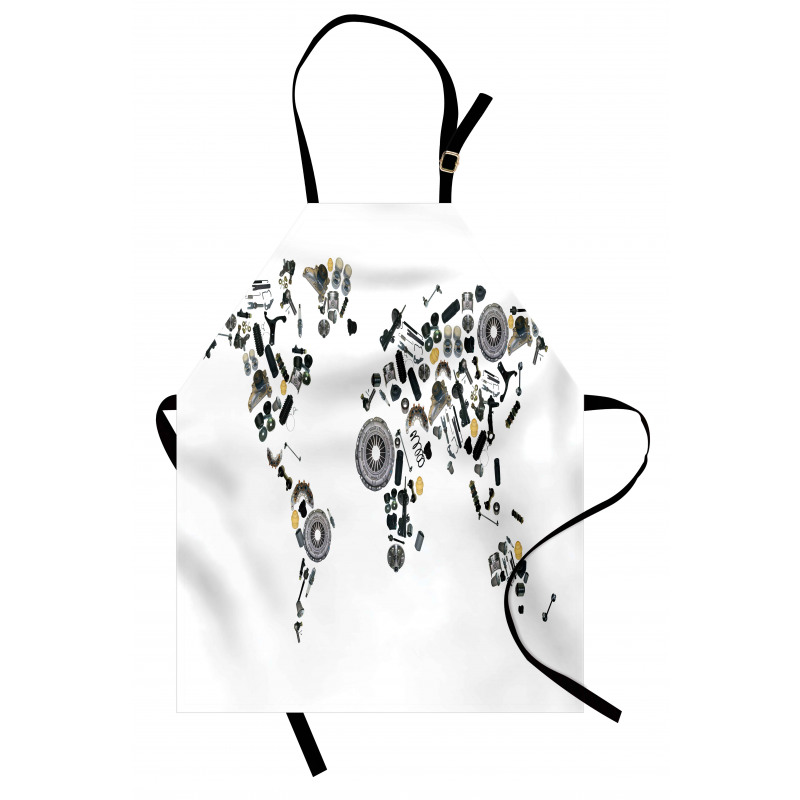 Car Parts World Map Apron