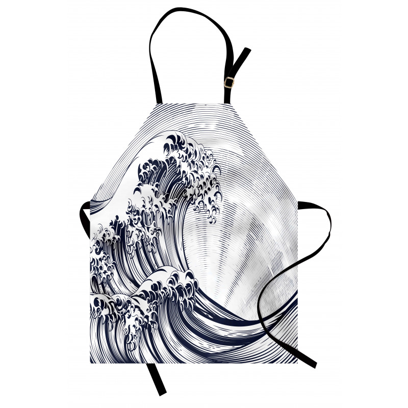 Oriental Japanese Waves Apron