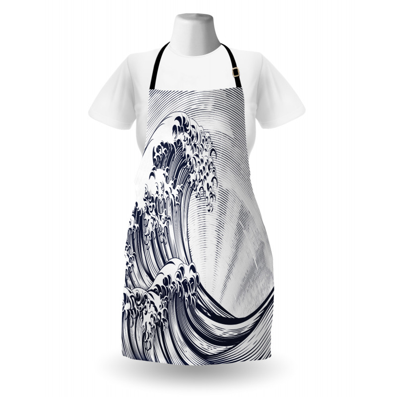 Oriental Japanese Waves Apron