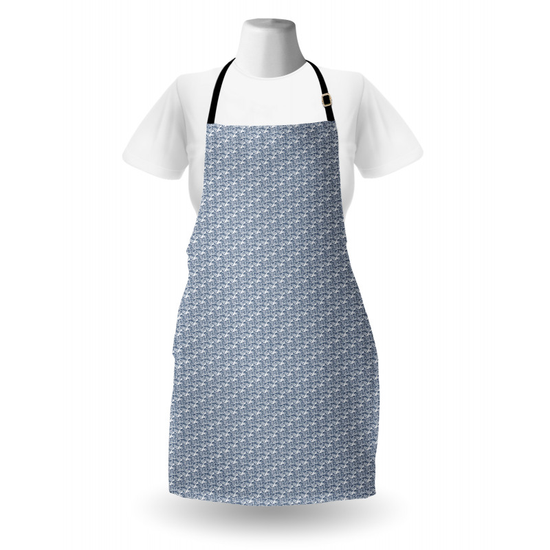 Ocean Theme Wave Pattern Apron