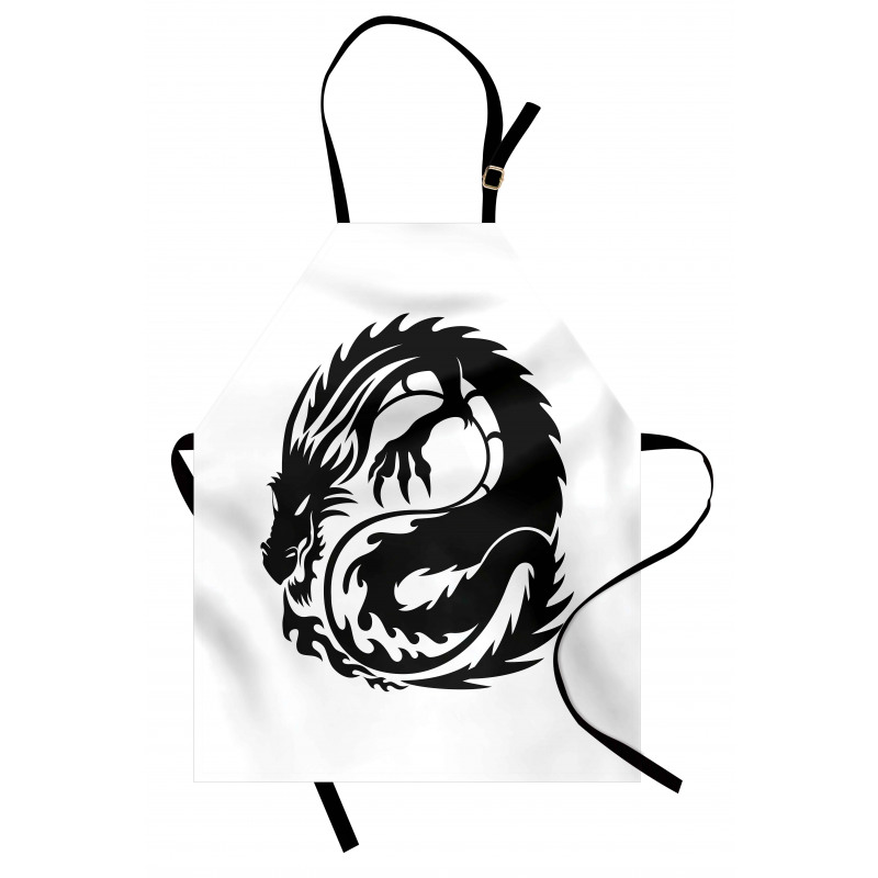 Serpent Belch Flames Apron