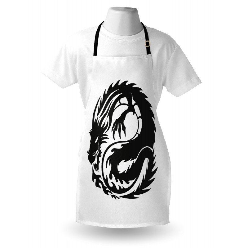 Serpent Belch Flames Apron