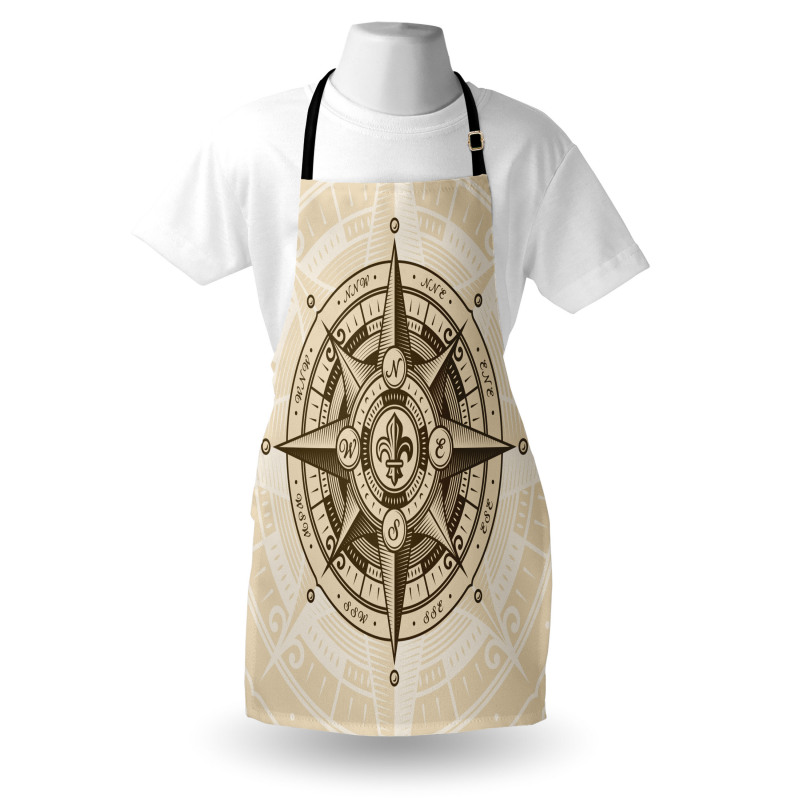 Vintage Nautical Windrose Apron