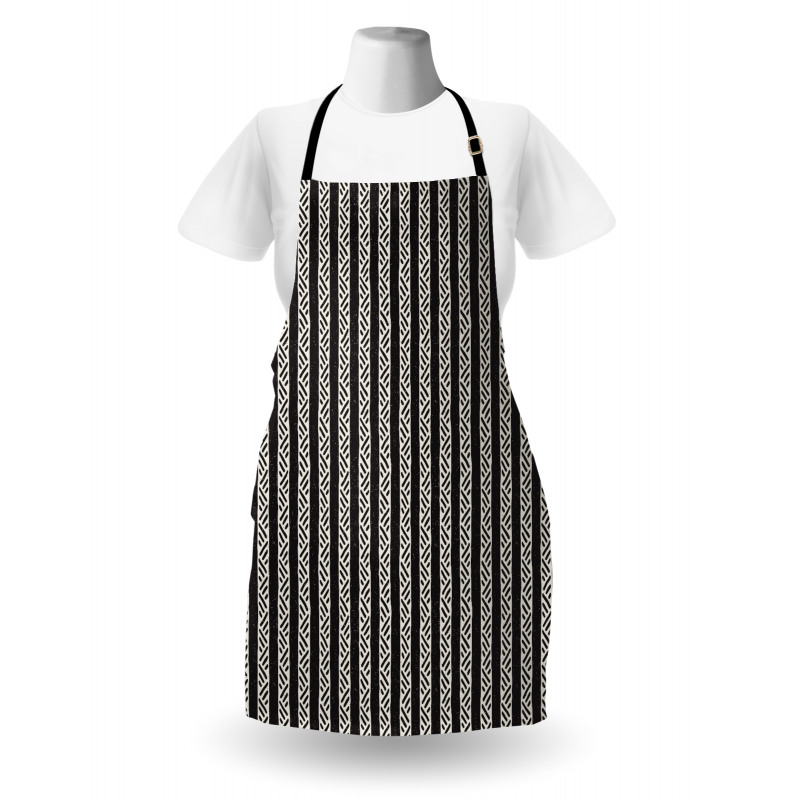 Tribal Style Abstract Lines Apron