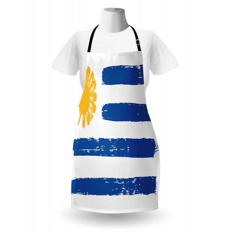 Brush Painting Stroke Flag Apron