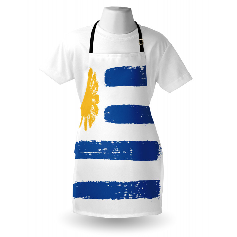 Brush Painting Stroke Flag Apron