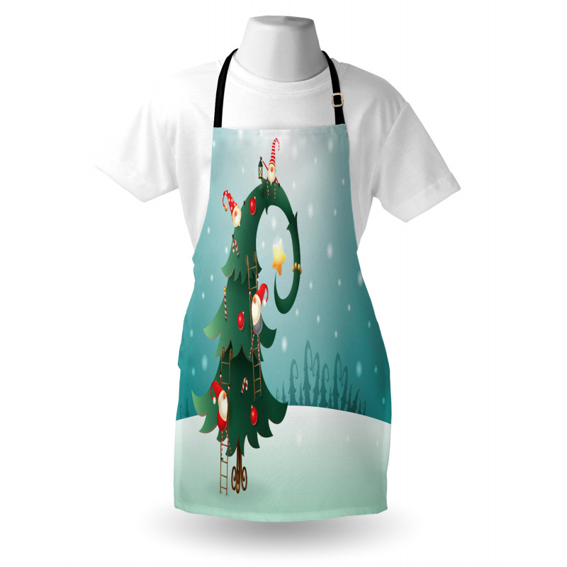 Christmas and Gnomes Apron