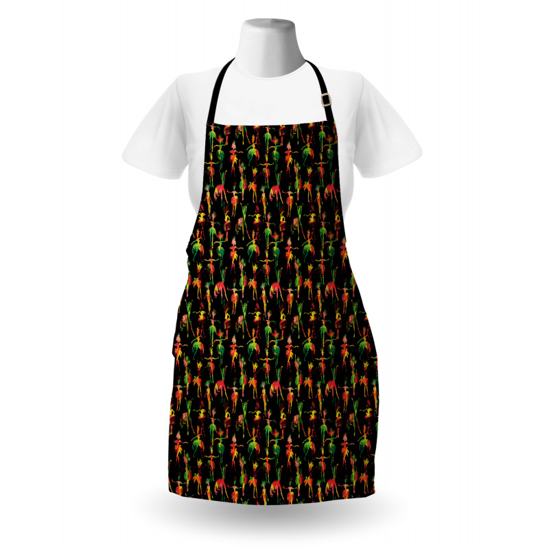 Dancing Women in Flag Hues Apron