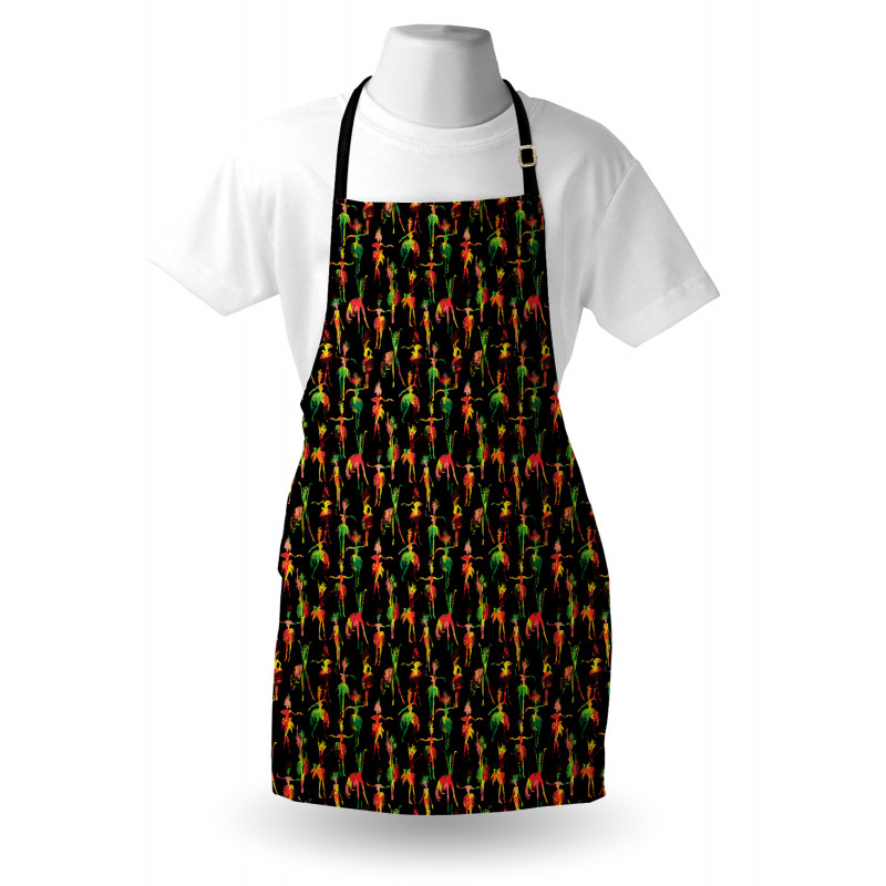 Dancing Women in Flag Hues Apron