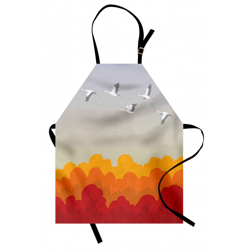 Flying Strokes Autumn Forest Apron