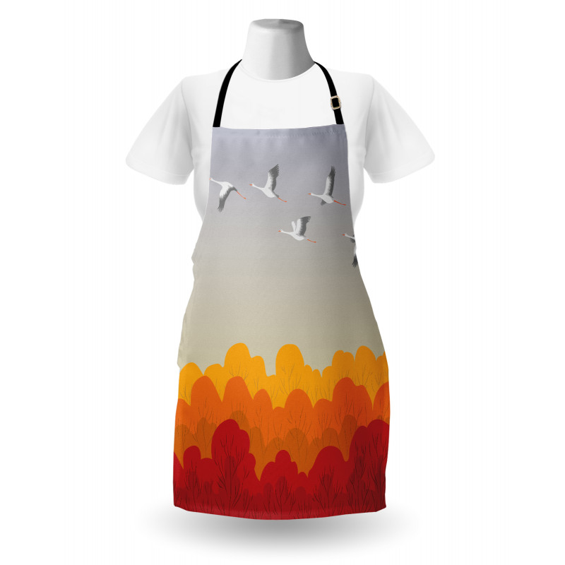 Flying Strokes Autumn Forest Apron