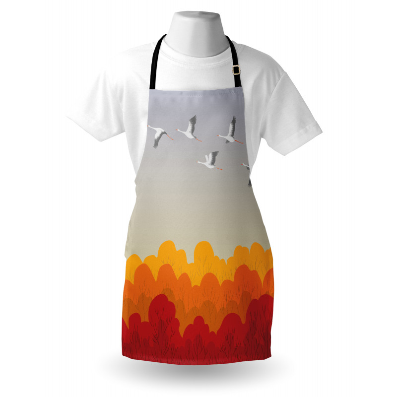 Flying Strokes Autumn Forest Apron