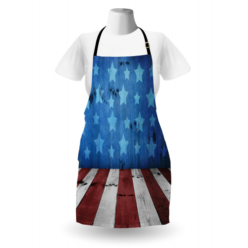 Grunge Stars Stripes Apron