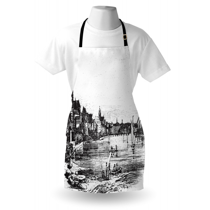 Vintage Cityscape of Istria Apron