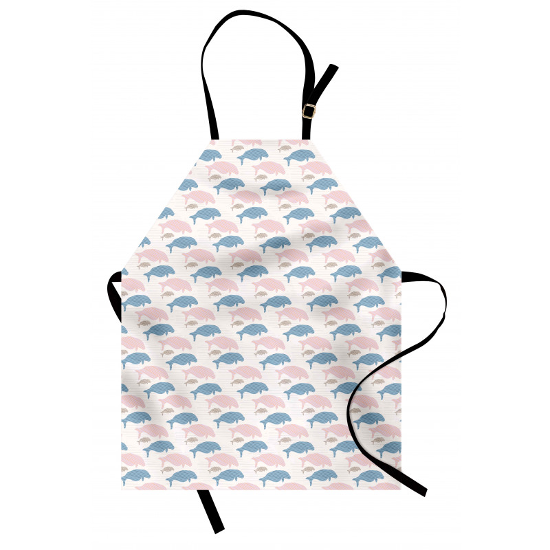 Sea Animals Silhouettes Apron