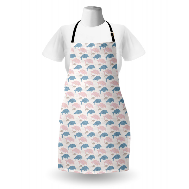 Sea Animals Silhouettes Apron