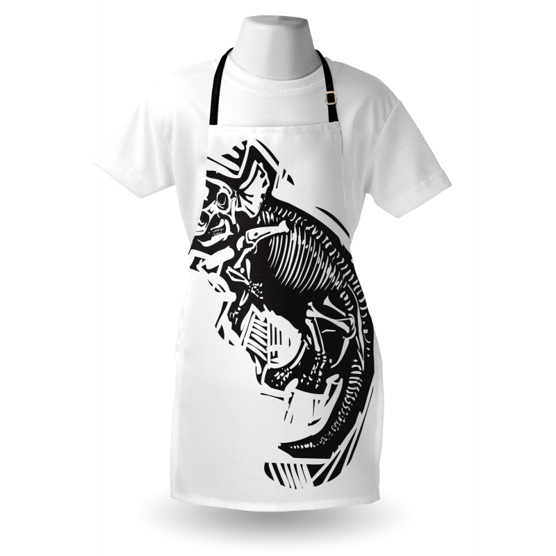 Woodcut Fossil Dinosaur Apron