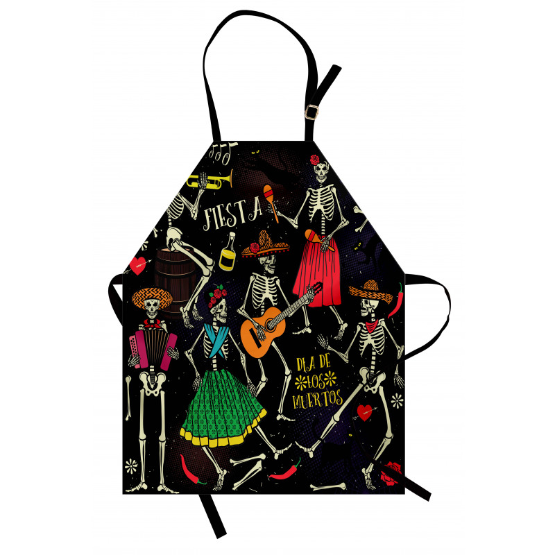 Dia de los Muertos Fiesta Apron