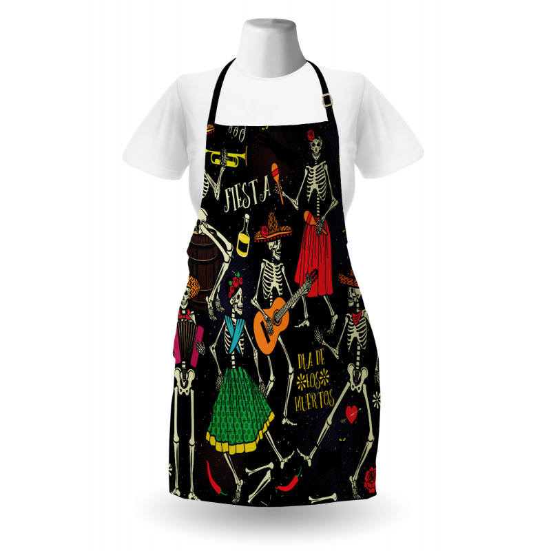 Dia de los Muertos Fiesta Apron