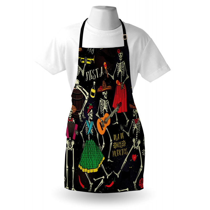 Dia de los Muertos Fiesta Apron