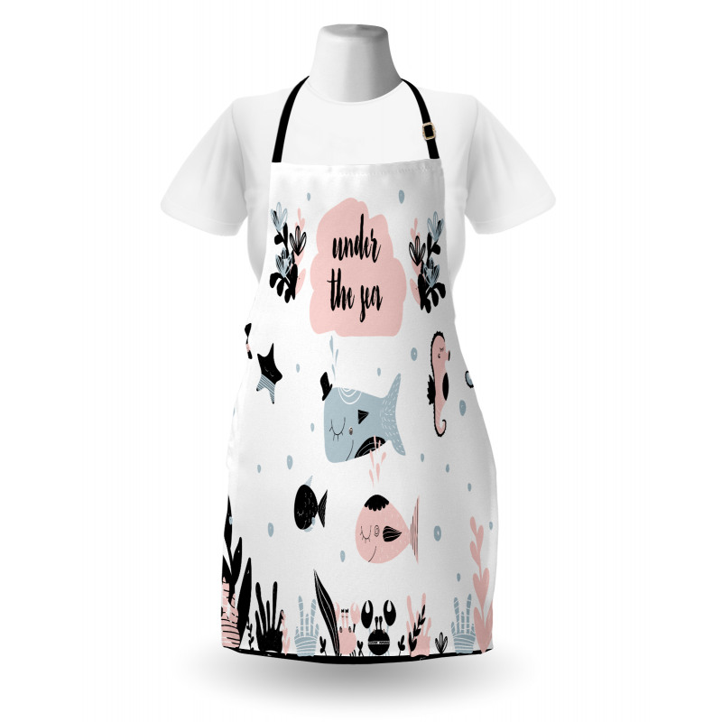 Under the Sea Fauna Cartoon Apron