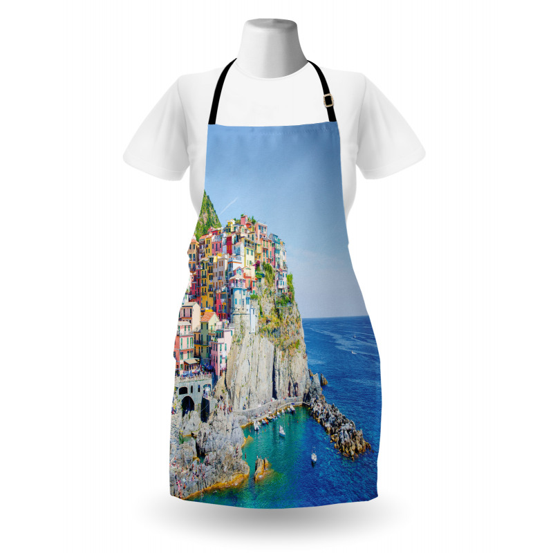 Colorful Coastal Village Apron