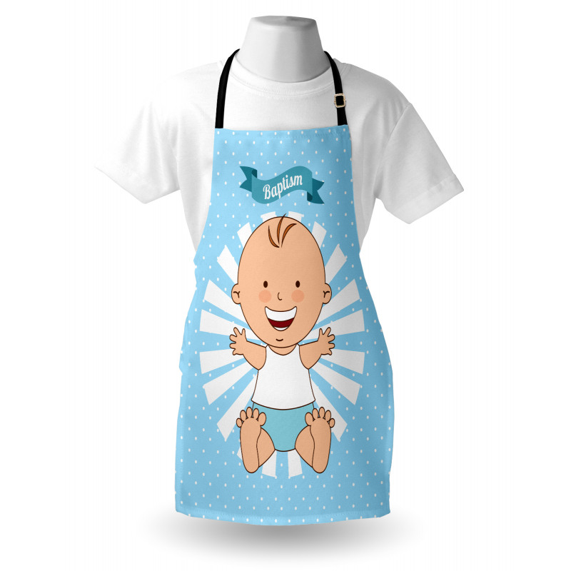 Happy Boy on Stripes Apron