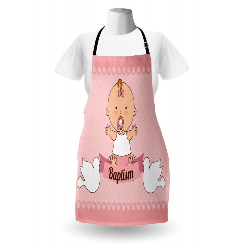 Baby with a Message Cartoon Apron